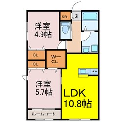 フランシーズＢの物件間取画像